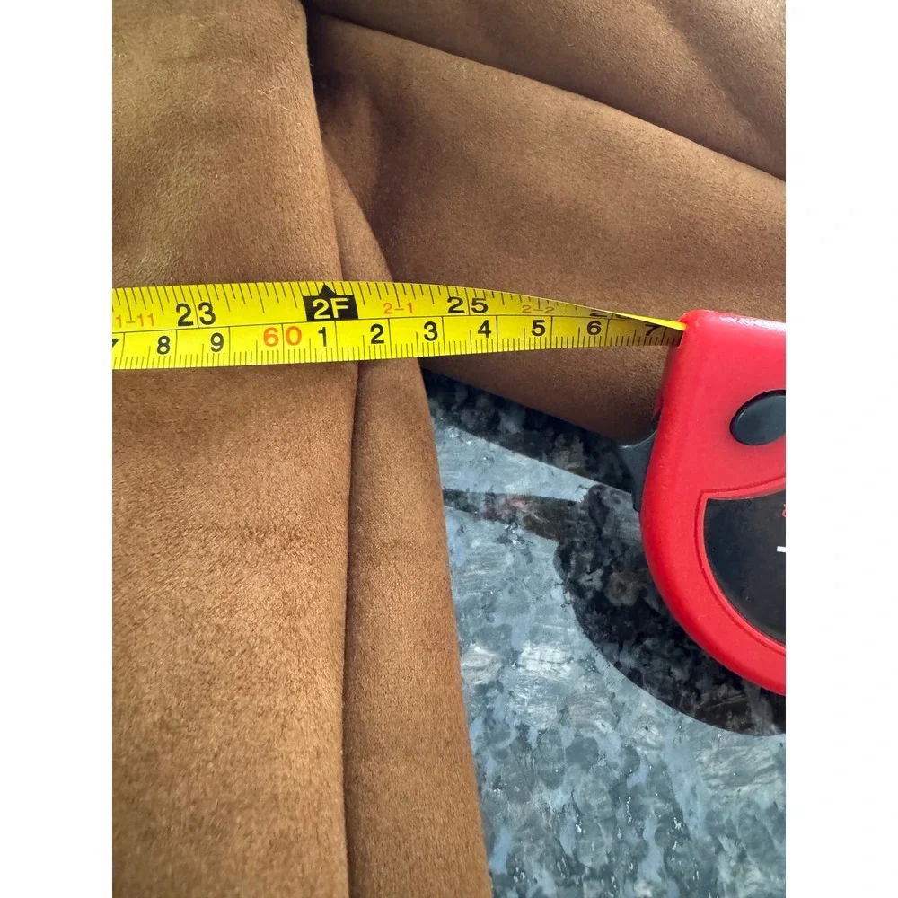 Guess Mens Faux Suede Sherpa Lined Double Breasted Coat Cognac XL 119RS218